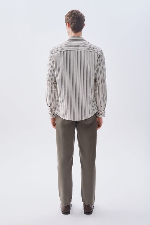 ÇİZGİLİ REGULAR FIT UZUN KOLLU GÖMLEK