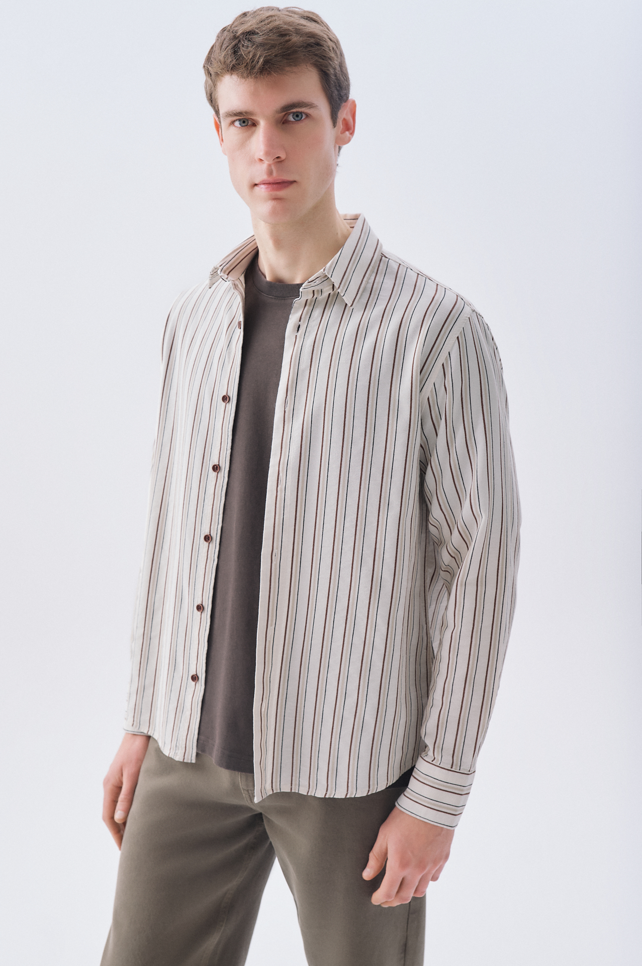 ÇİZGİLİ REGULAR FIT UZUN KOLLU GÖMLEK