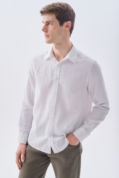 REGULAR FIT UZUN KOLLU GÖMLEK