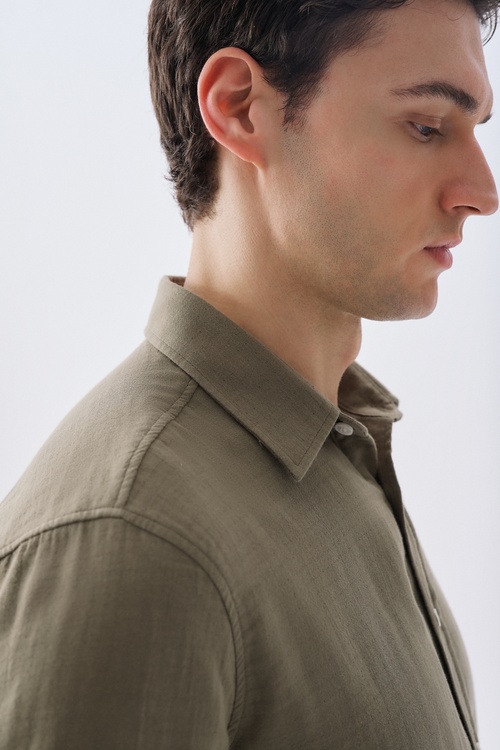 REGULAR FIT UZUN KOLLU GÖMLEK