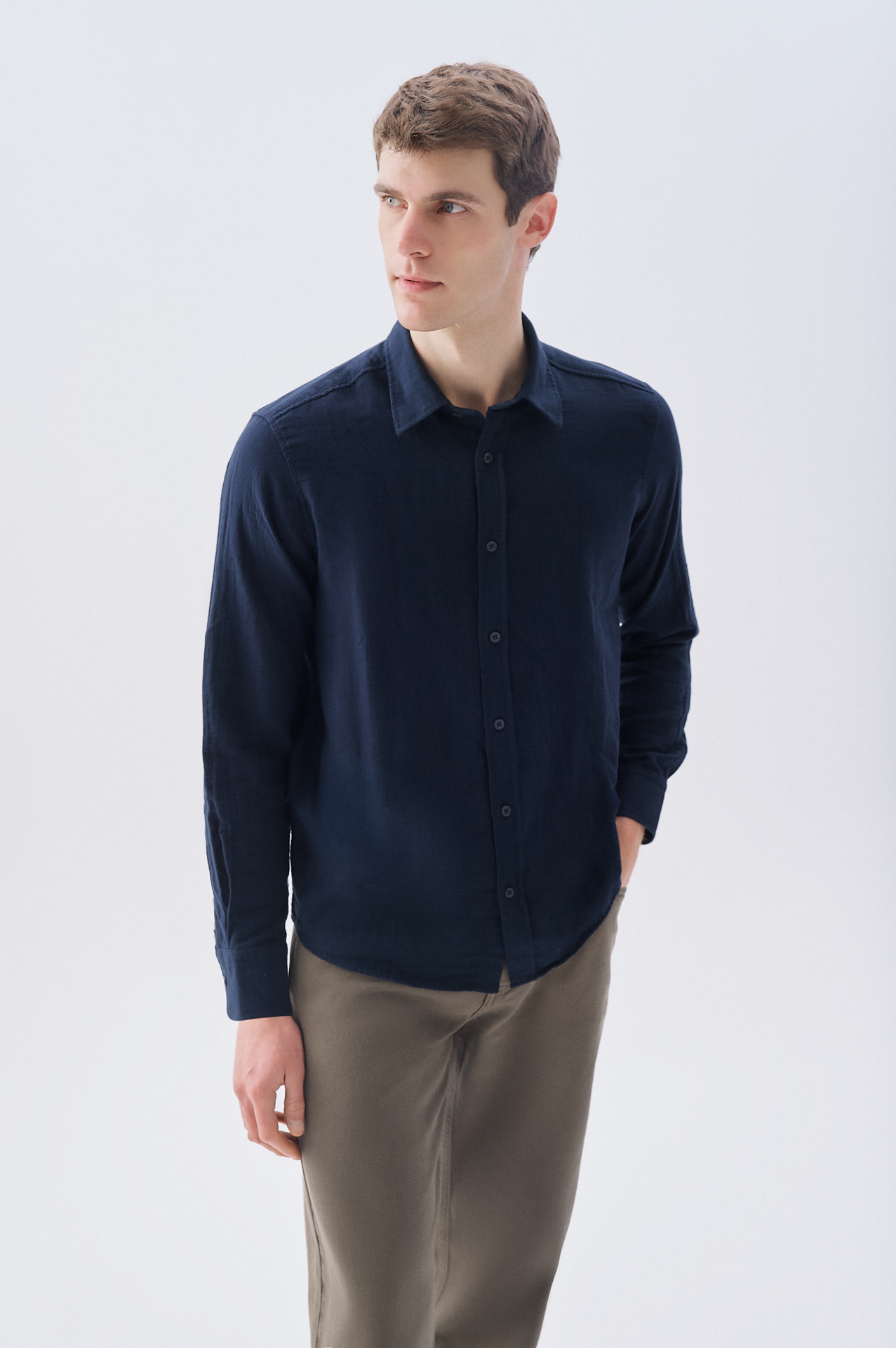 REGULAR FIT UZUN KOLLU GÖMLEK