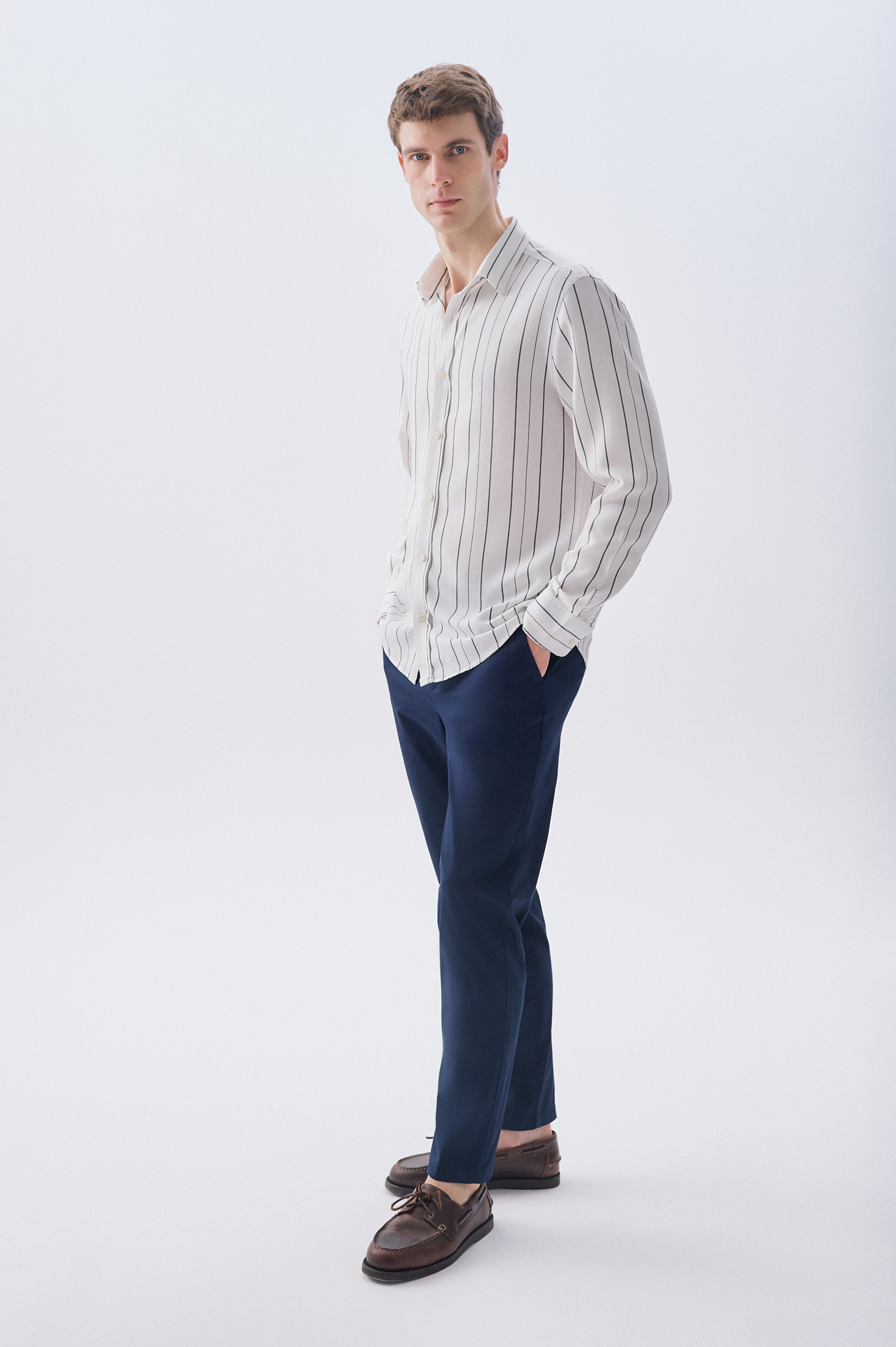 ÇİZGİLİ REGULAR FIT UZUN KOLLU GÖMLEK