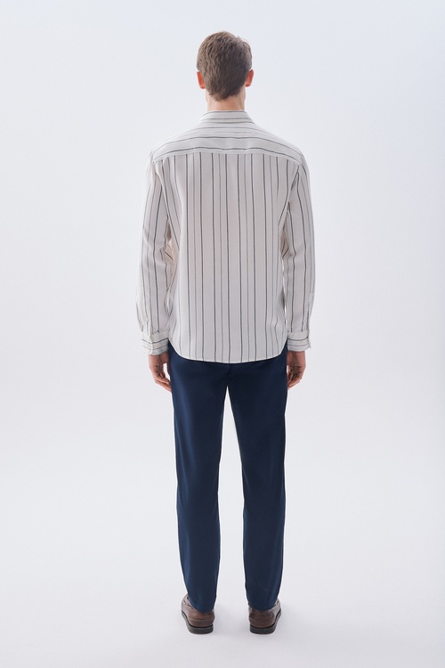 ÇİZGİLİ REGULAR FIT UZUN KOLLU GÖMLEK