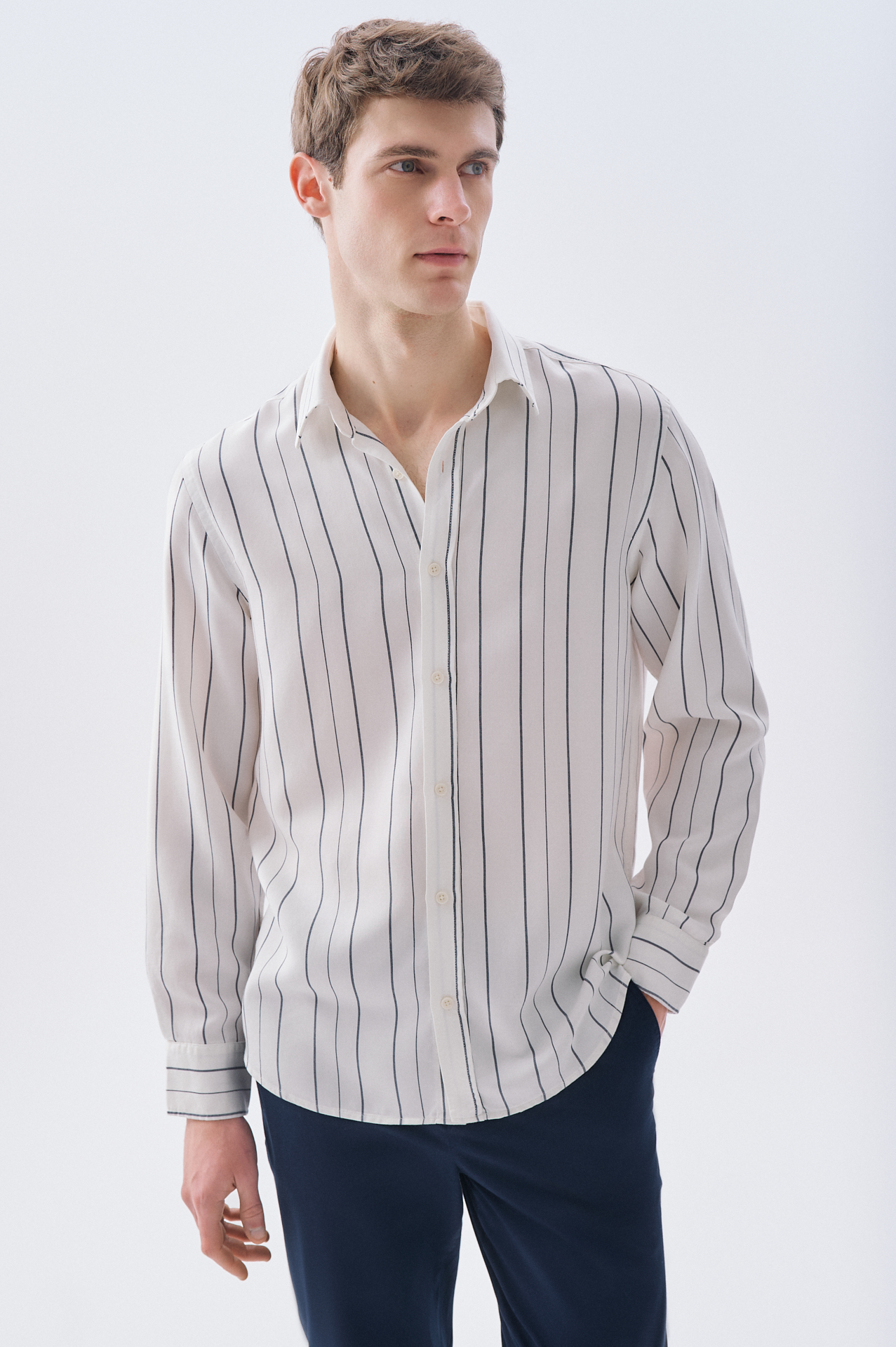 ÇİZGİLİ REGULAR FIT UZUN KOLLU GÖMLEK