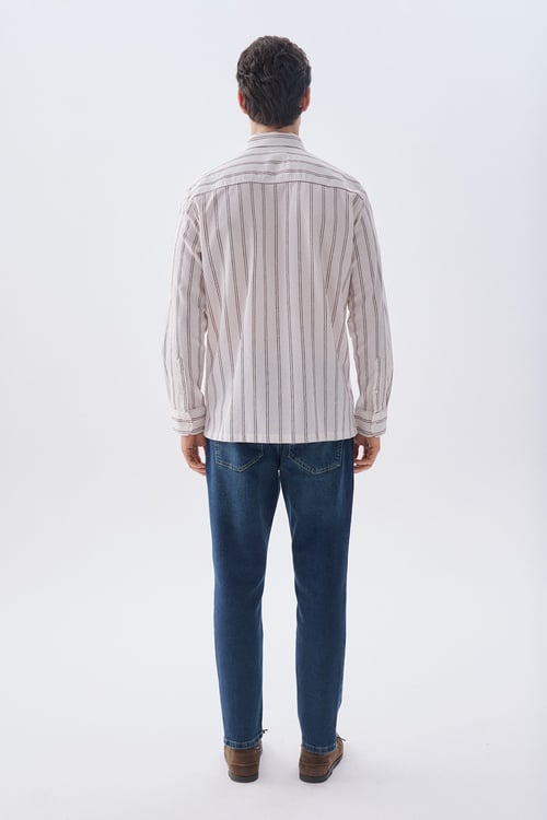 ÇİZGİLİ REGULAR FIT UZUN KOLLU GÖMLEK