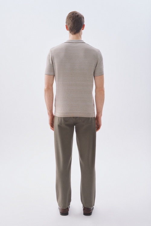 DÜĞMELİ POLO YAKA KISA KOLLU TRİKO KAZAK