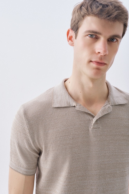 DÜĞMELİ POLO YAKA KISA KOLLU TRİKO KAZAK