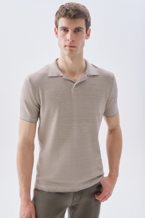 DÜĞMELİ POLO YAKA KISA KOLLU TRİKO KAZAK