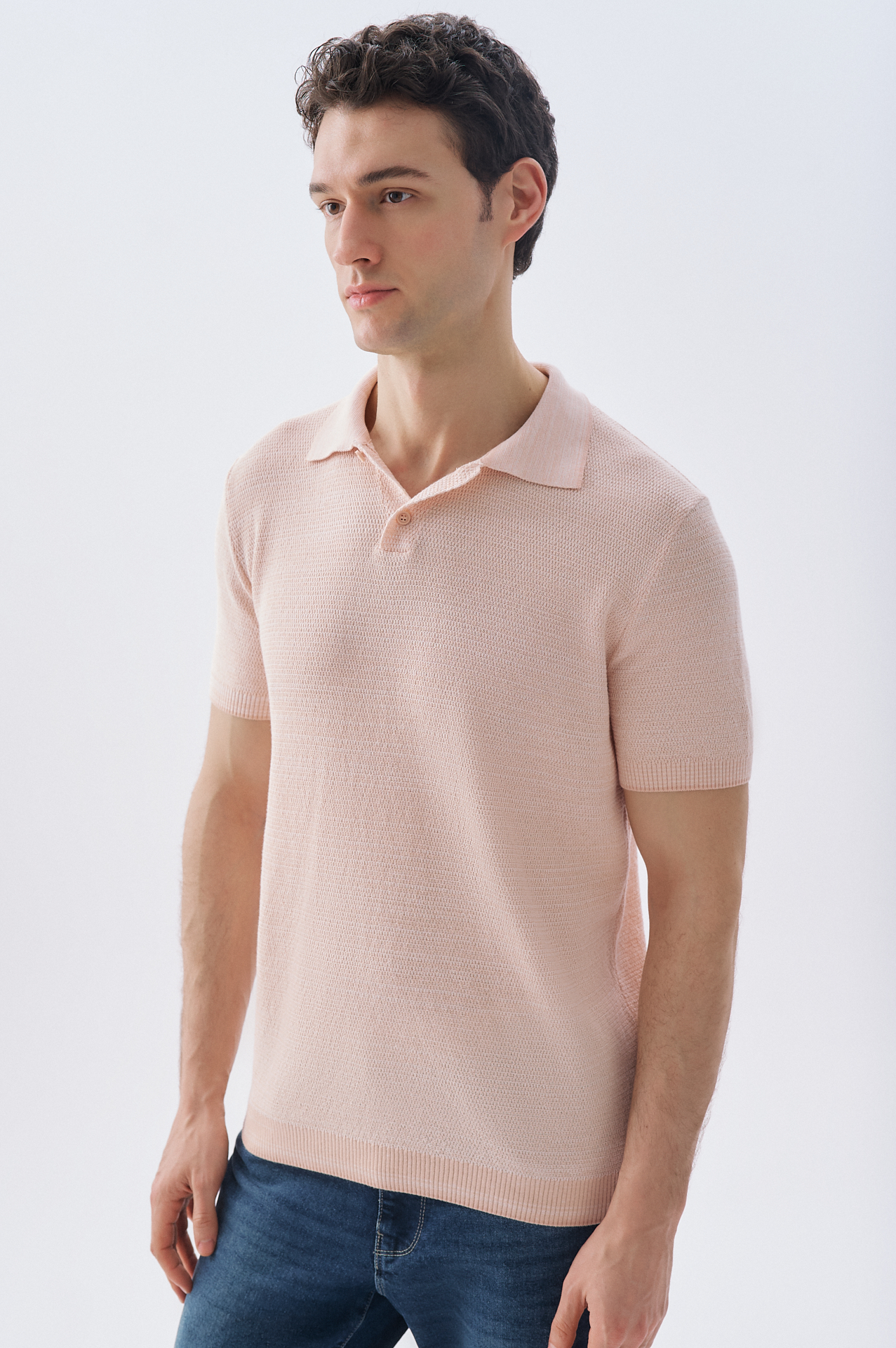 DÜĞMELİ POLO YAKA KISA KOLLU TRİKO KAZAK