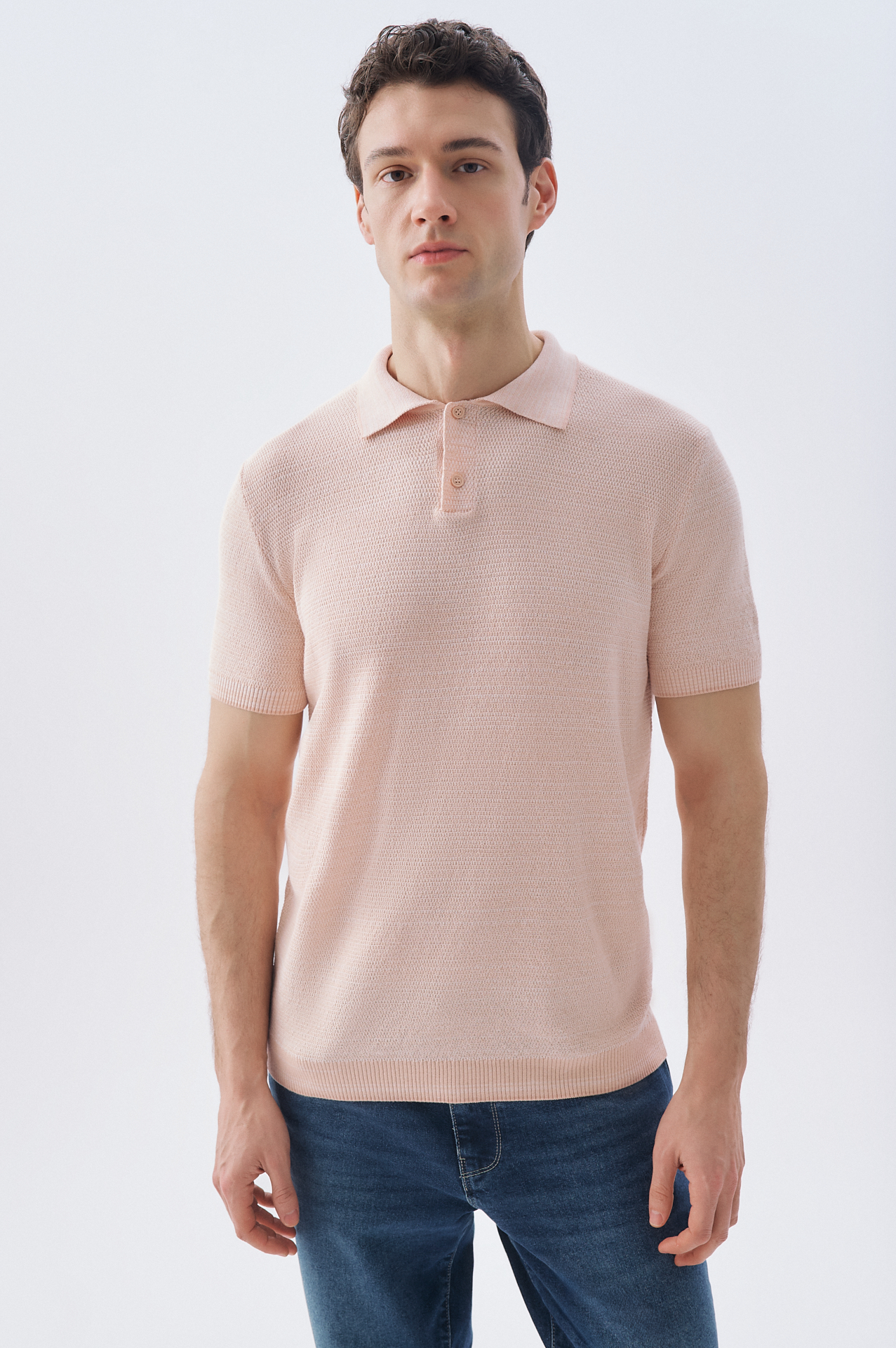 DÜĞMELİ POLO YAKA KISA KOLLU TRİKO KAZAK