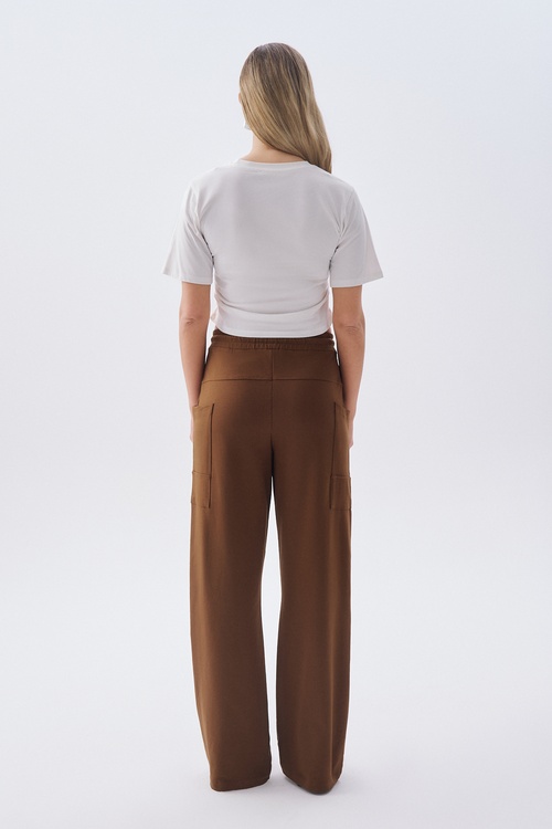 STRAIGHT FIT BELİ BAĞLAMALI CEPLİ PANTOLON