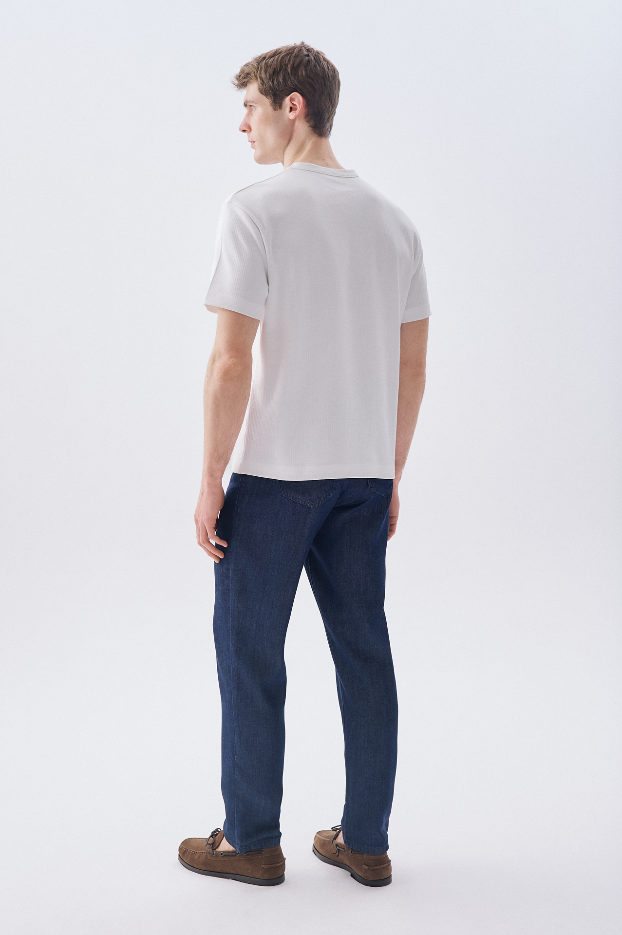 COMFORT FIT BİSİKLET YAKA T-SHIRT