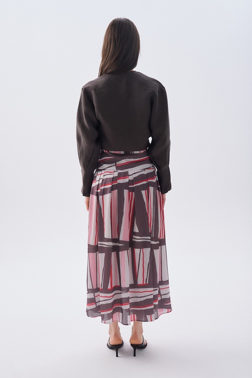 KETEN KARIŞIMLI ANVELOP BAĞLAMALI BLUZ