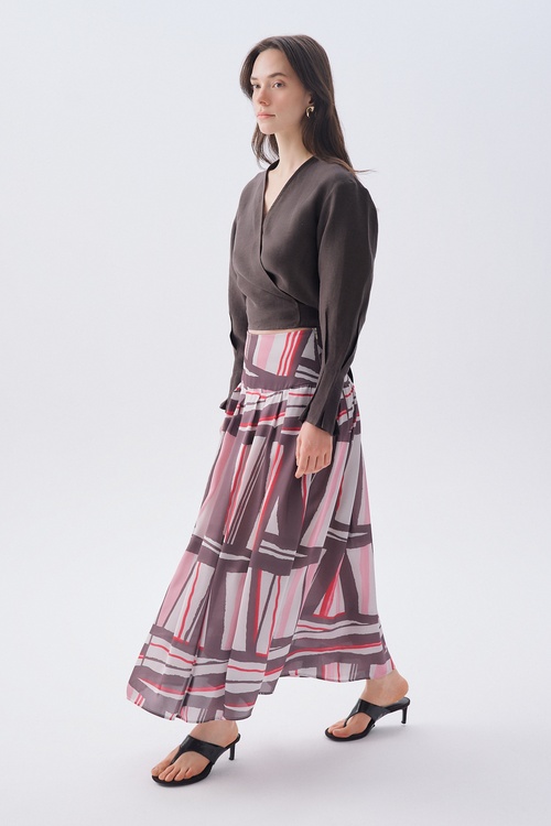 DESENLİ MİDİ ETEK