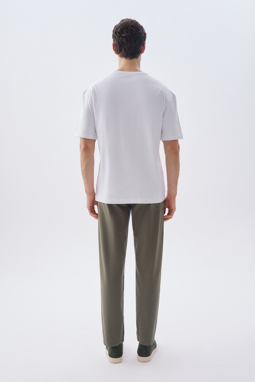 OVERSIZE BİSİKLET YAKA T-SHIRT