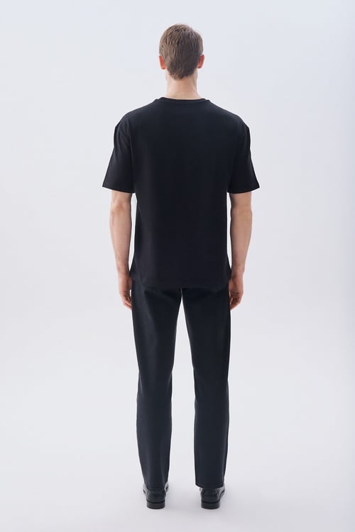 OVERSIZE BİSİKLET YAKA T-SHIRT