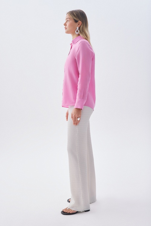  UZUN KOLLU KETEN GÖMLEK