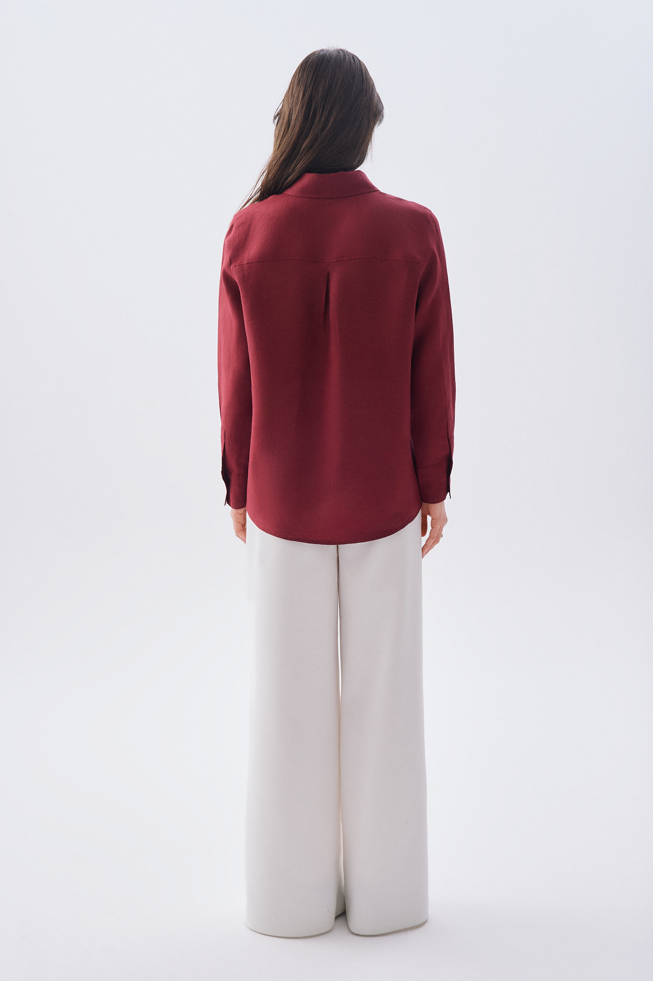 UZUN KOLLU KETEN GÖMLEK