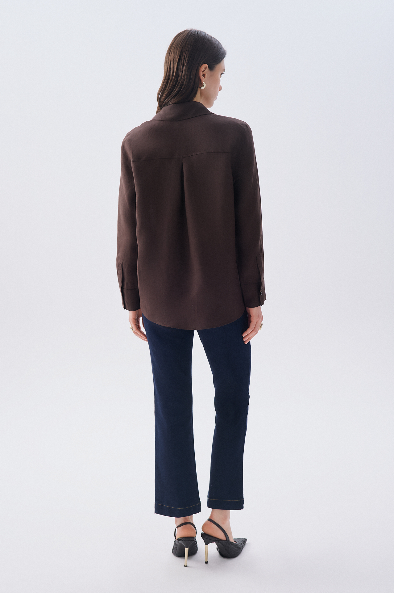 UZUN KOLLU KETEN GÖMLEK