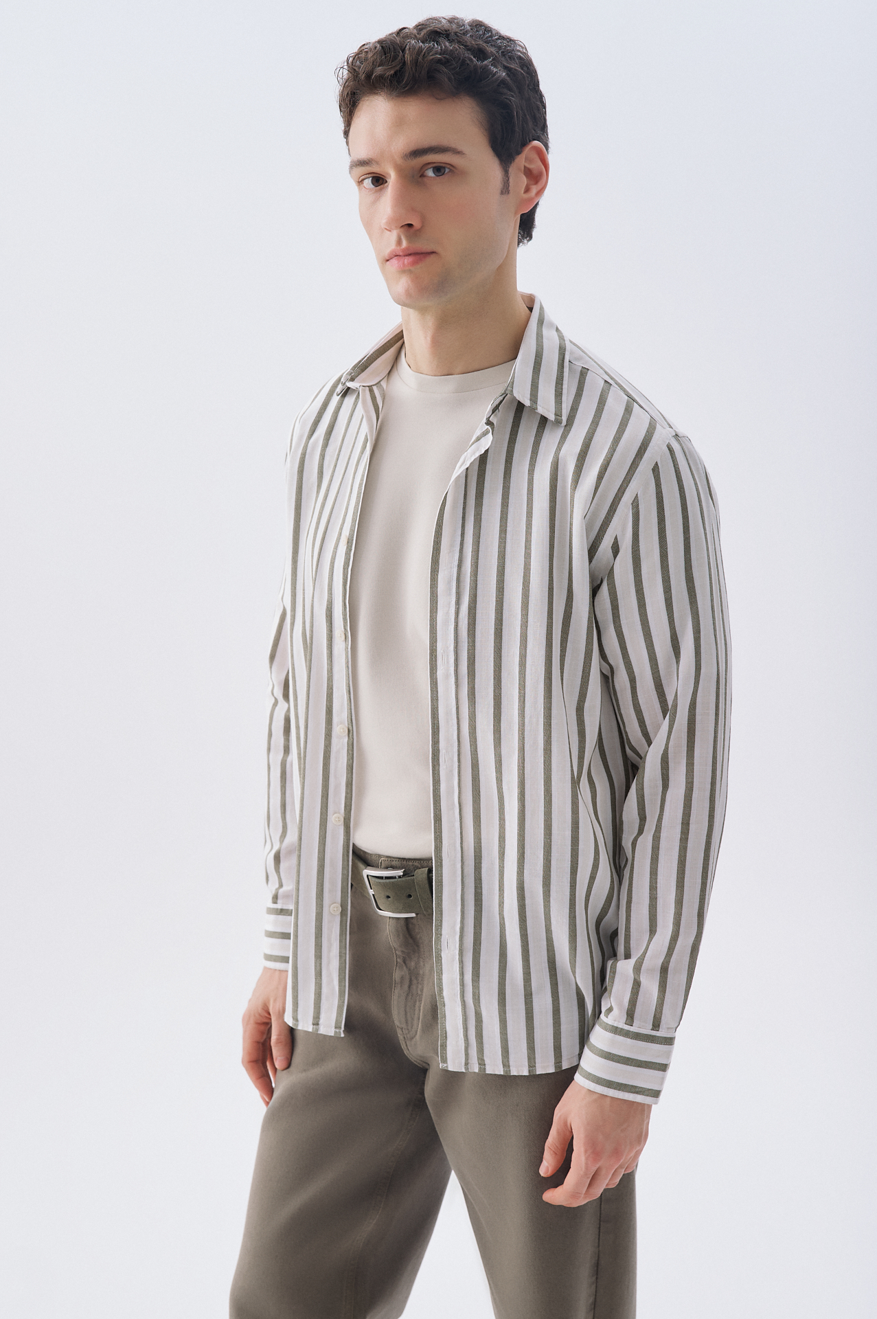 ÇİZGİLİ REGULAR FIT UZUN KOLLU GÖMLEK