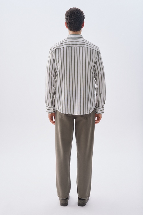 ÇİZGİLİ REGULAR FIT UZUN KOLLU GÖMLEK