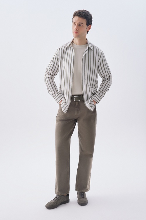 ÇİZGİLİ REGULAR FIT UZUN KOLLU GÖMLEK