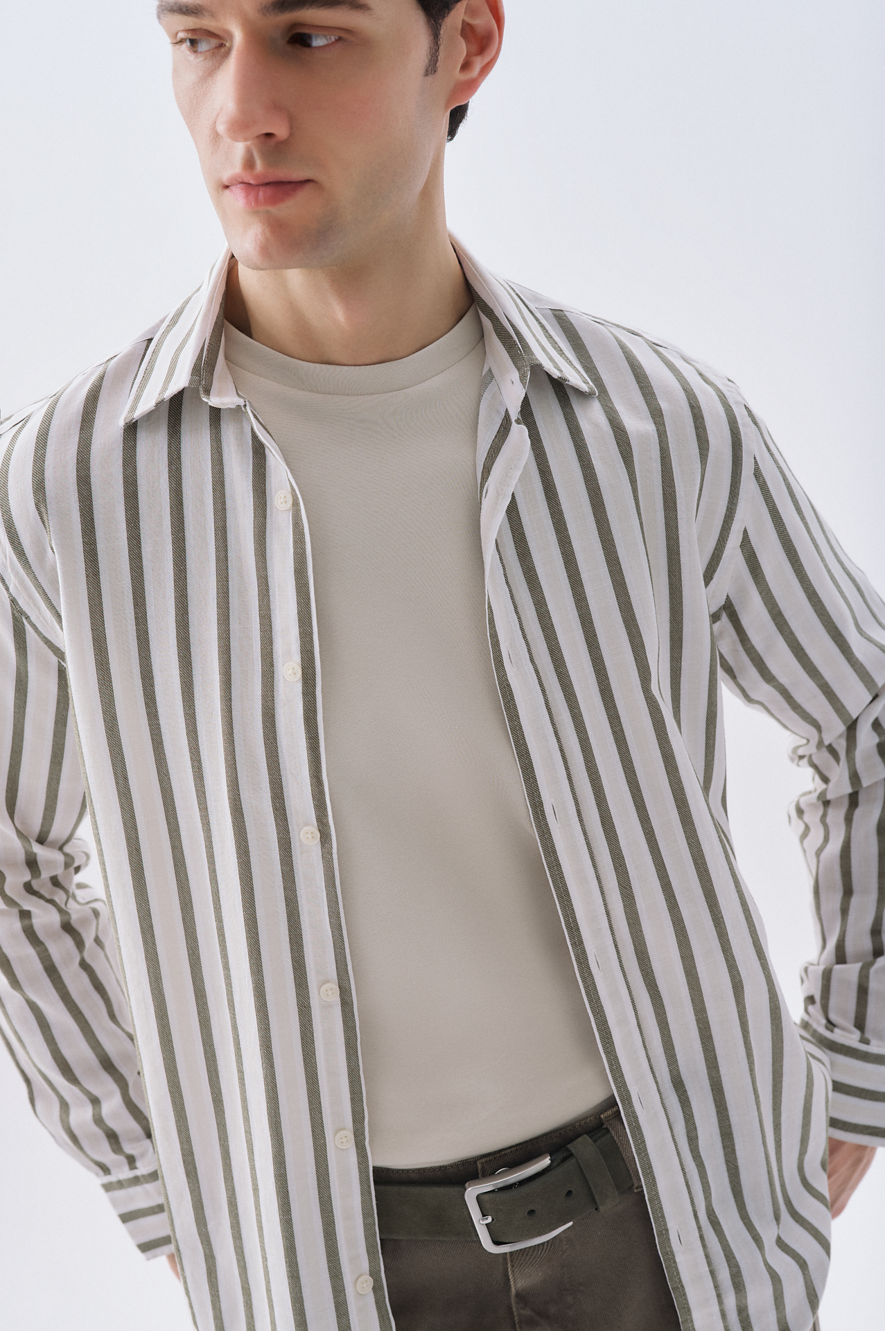 ÇİZGİLİ REGULAR FIT UZUN KOLLU GÖMLEK