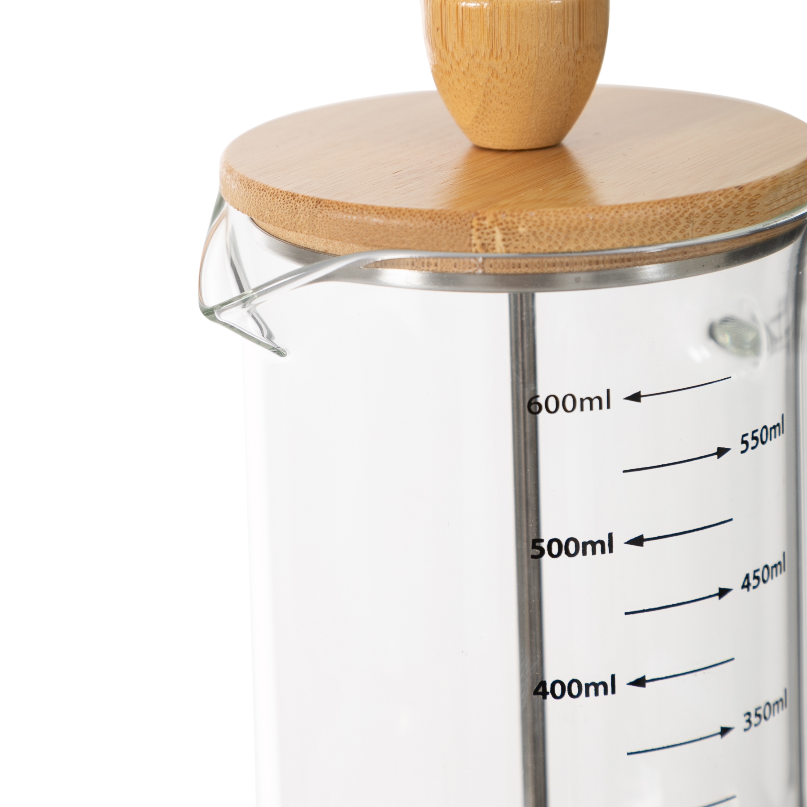 BAMBU KAPAKLI ÖLÇEKLİ FRENCH PRESS 600 ML
