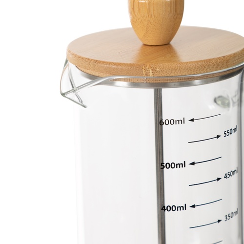  BAMBU KAPAKLI ÖLÇEKLİ FRENCH PRESS 600 ML