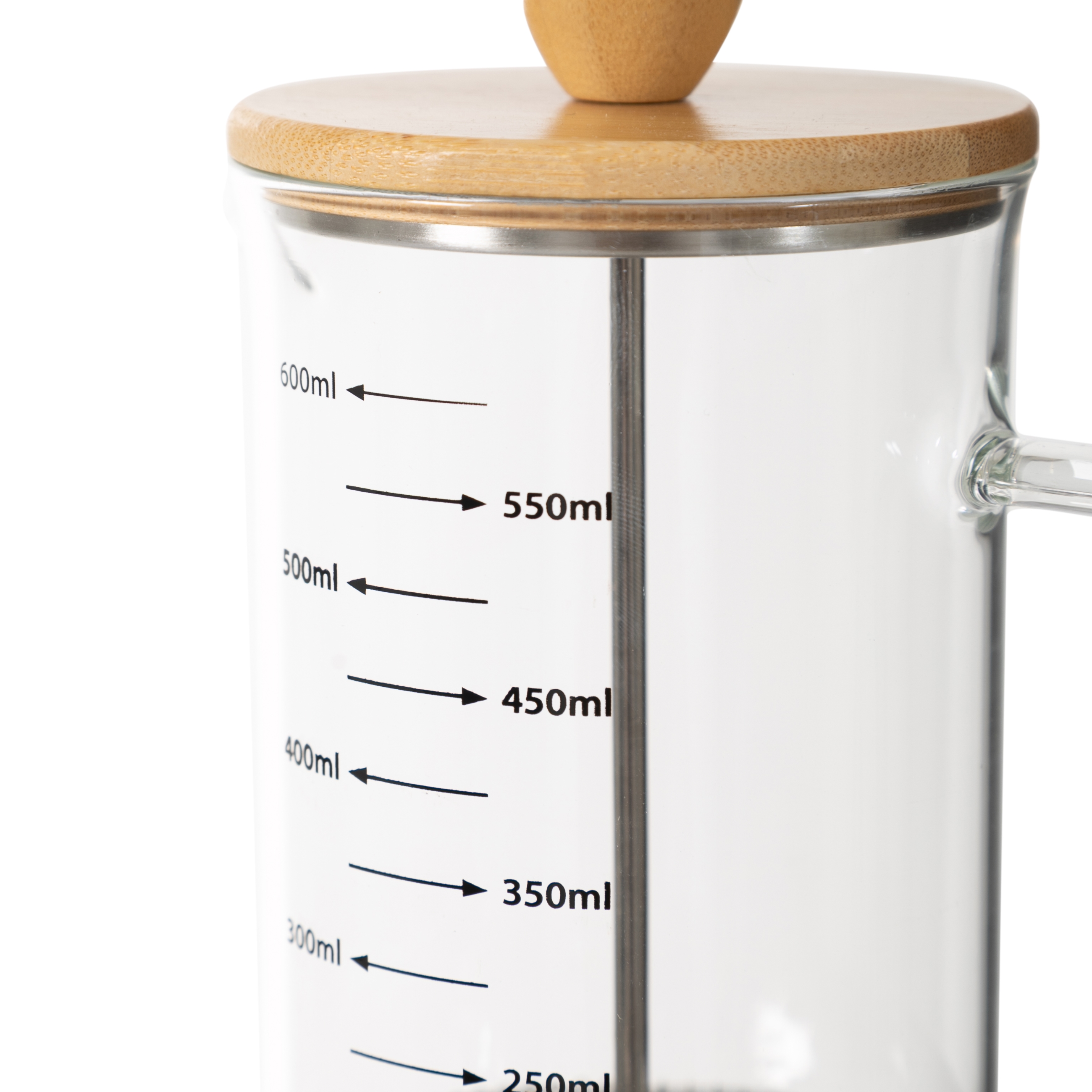 BAMBU KAPAKLI ÖLÇEKLİ FRENCH PRESS 600 ML