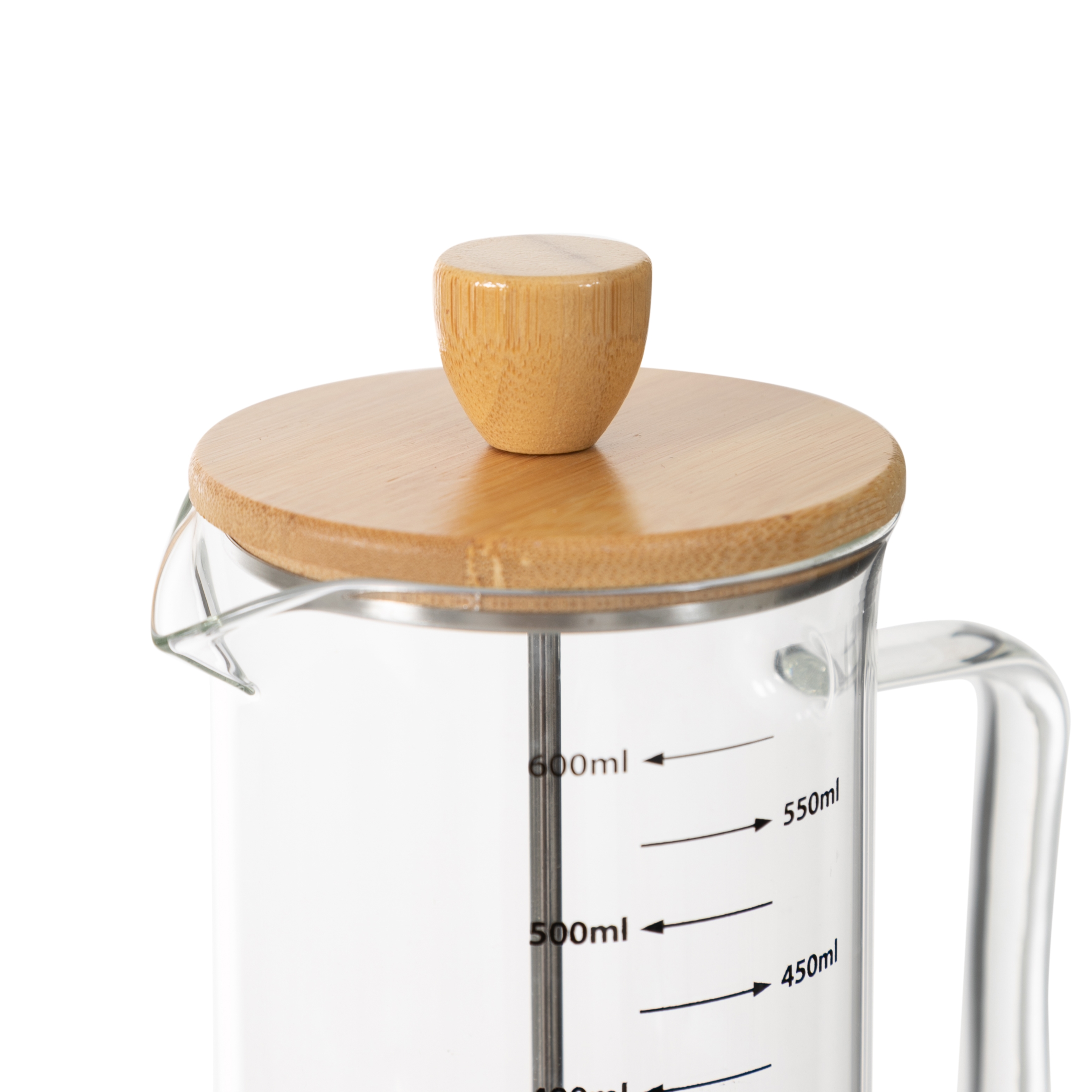 BAMBU KAPAKLI ÖLÇEKLİ FRENCH PRESS 600 ML
