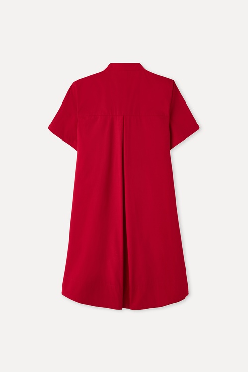 POLO YAKA KISA KOLLU CEP DETAYLI MİNİ ELBİSE