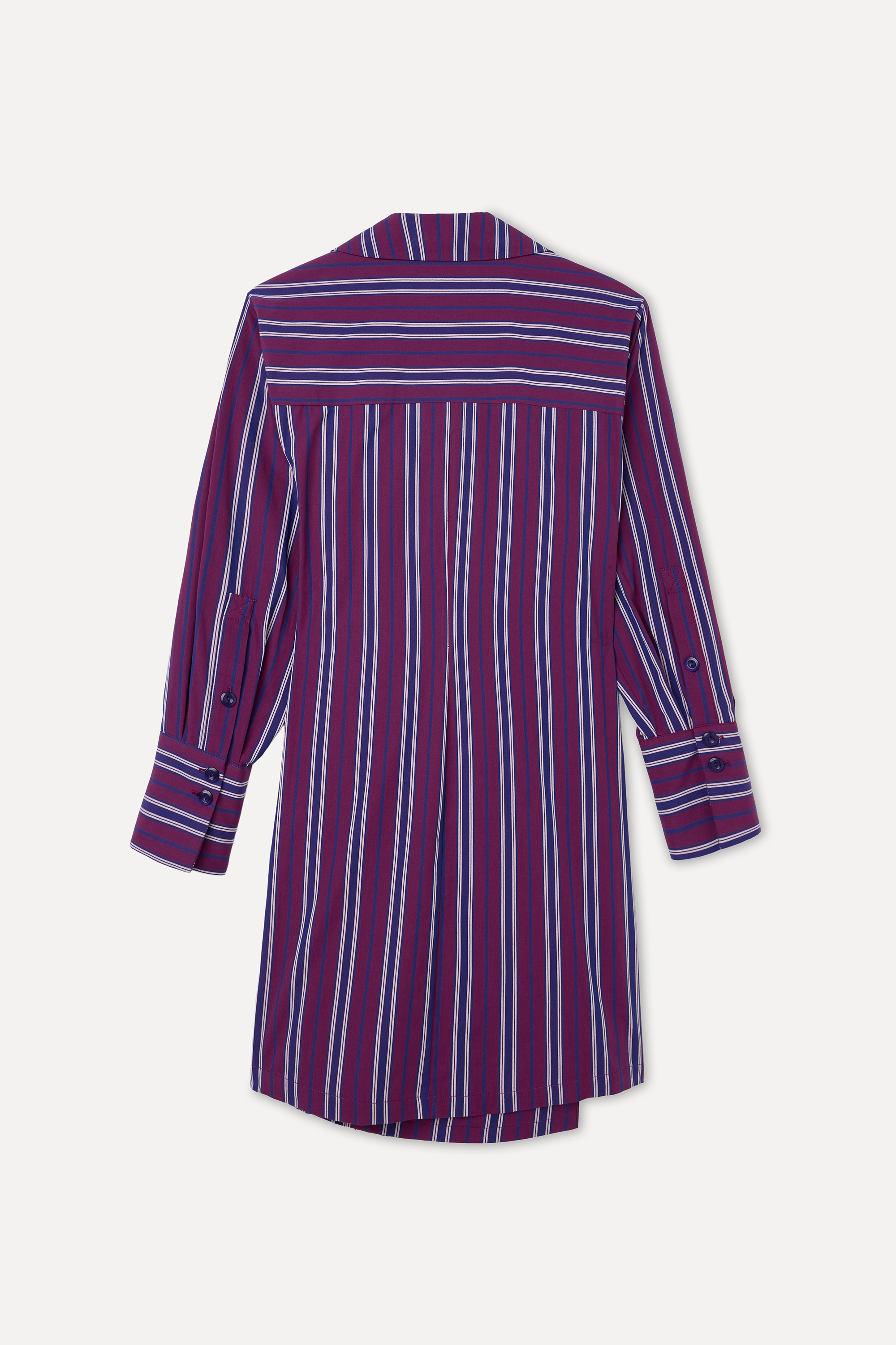 ÇİZGİLİ MİNİ GÖMLEK ELBİSE