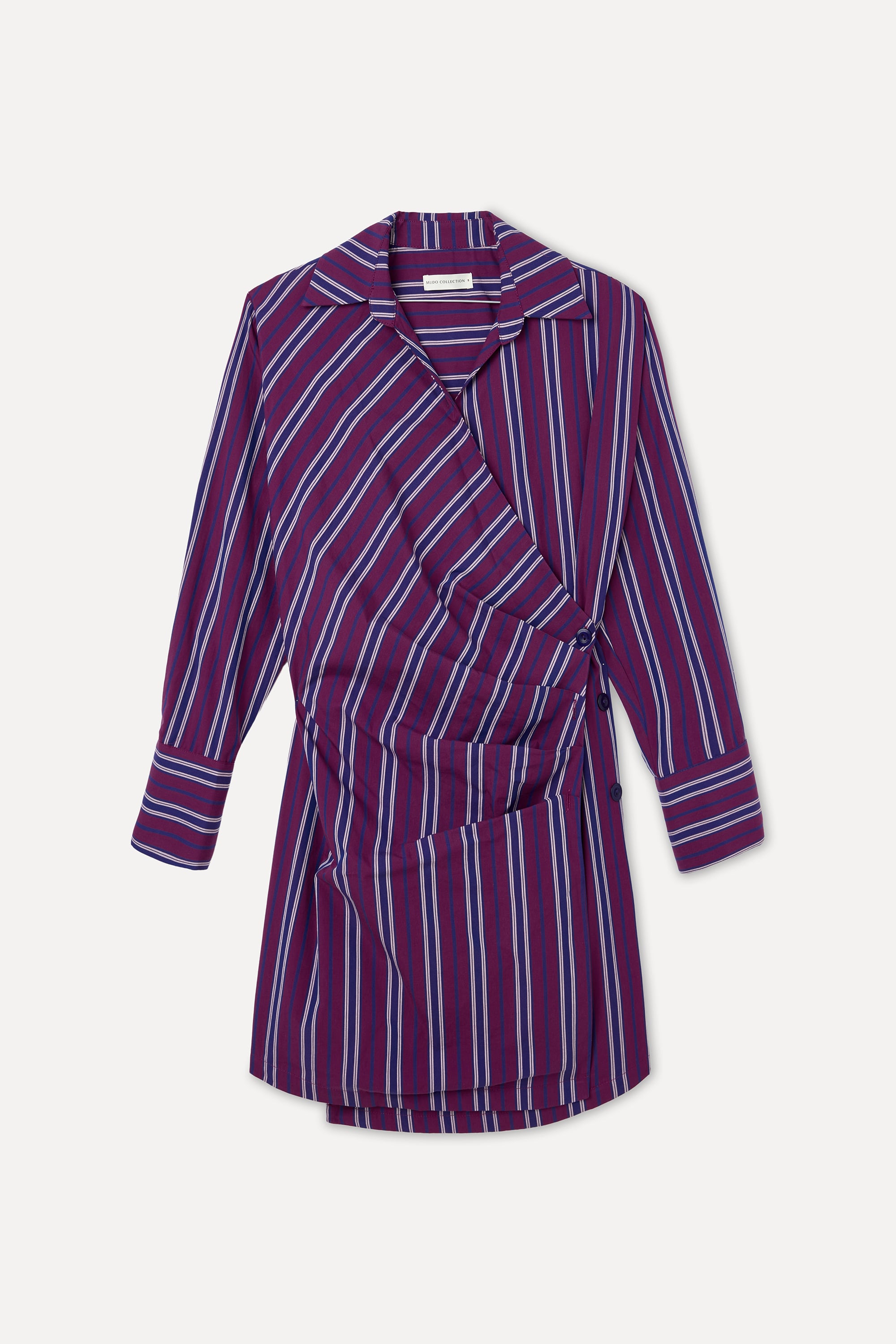 ÇİZGİLİ MİNİ GÖMLEK ELBİSE