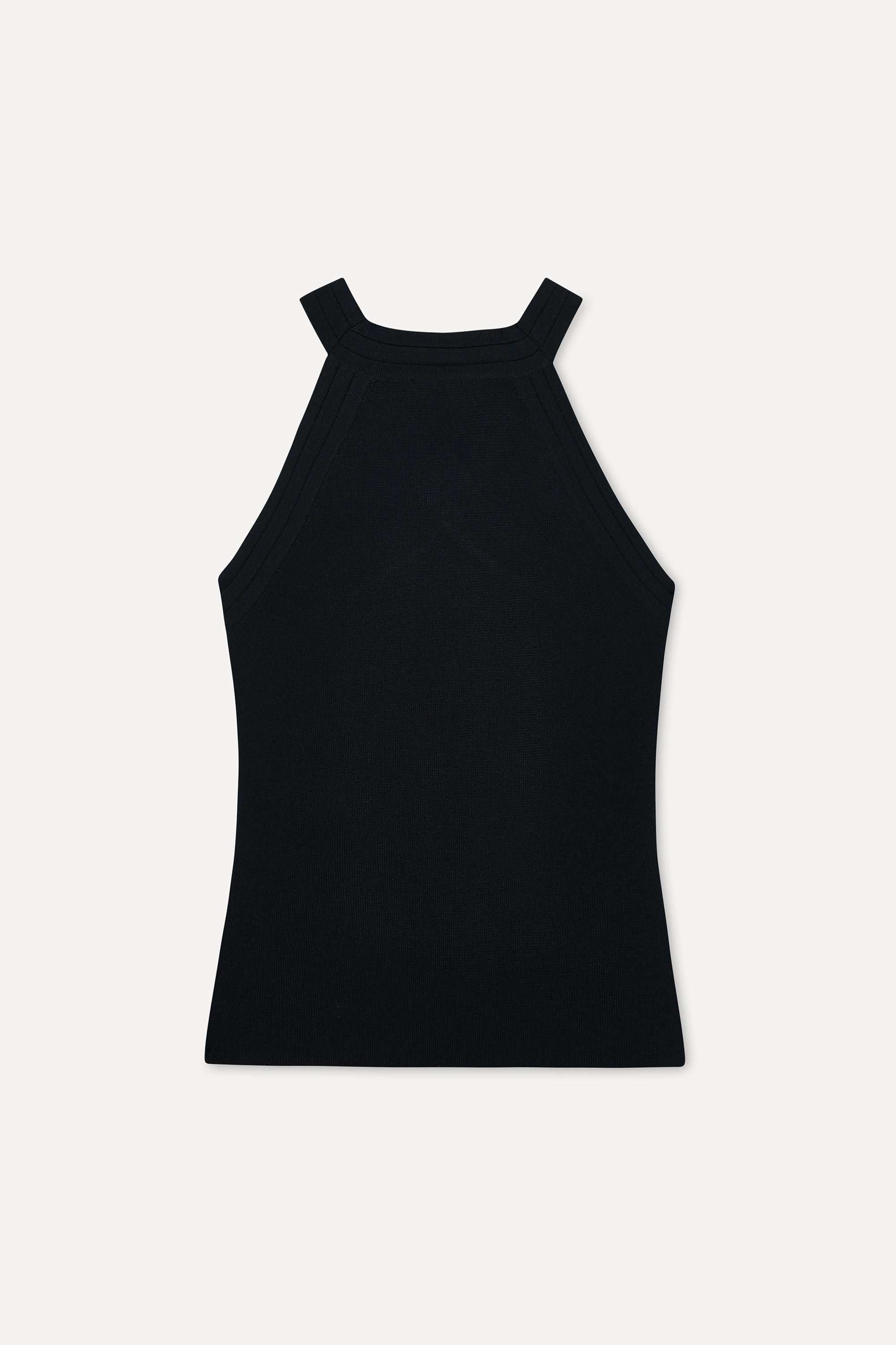 Kadın Siyah Fitted Kolsuz Çapraz Yaka Triko Bluz
