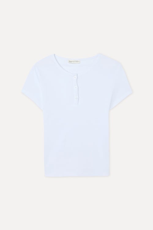 DÜĞMELİ BİSİKLET YAKA T-SHIRT