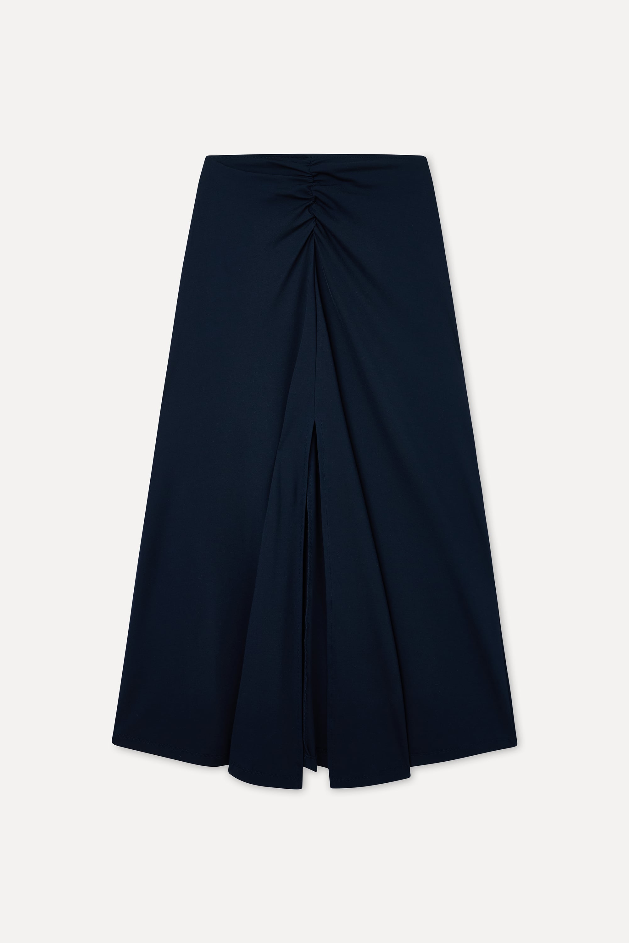 A FORM BELİ BÜZGÜLÜ YIRTMAÇLI UZUN ETEK