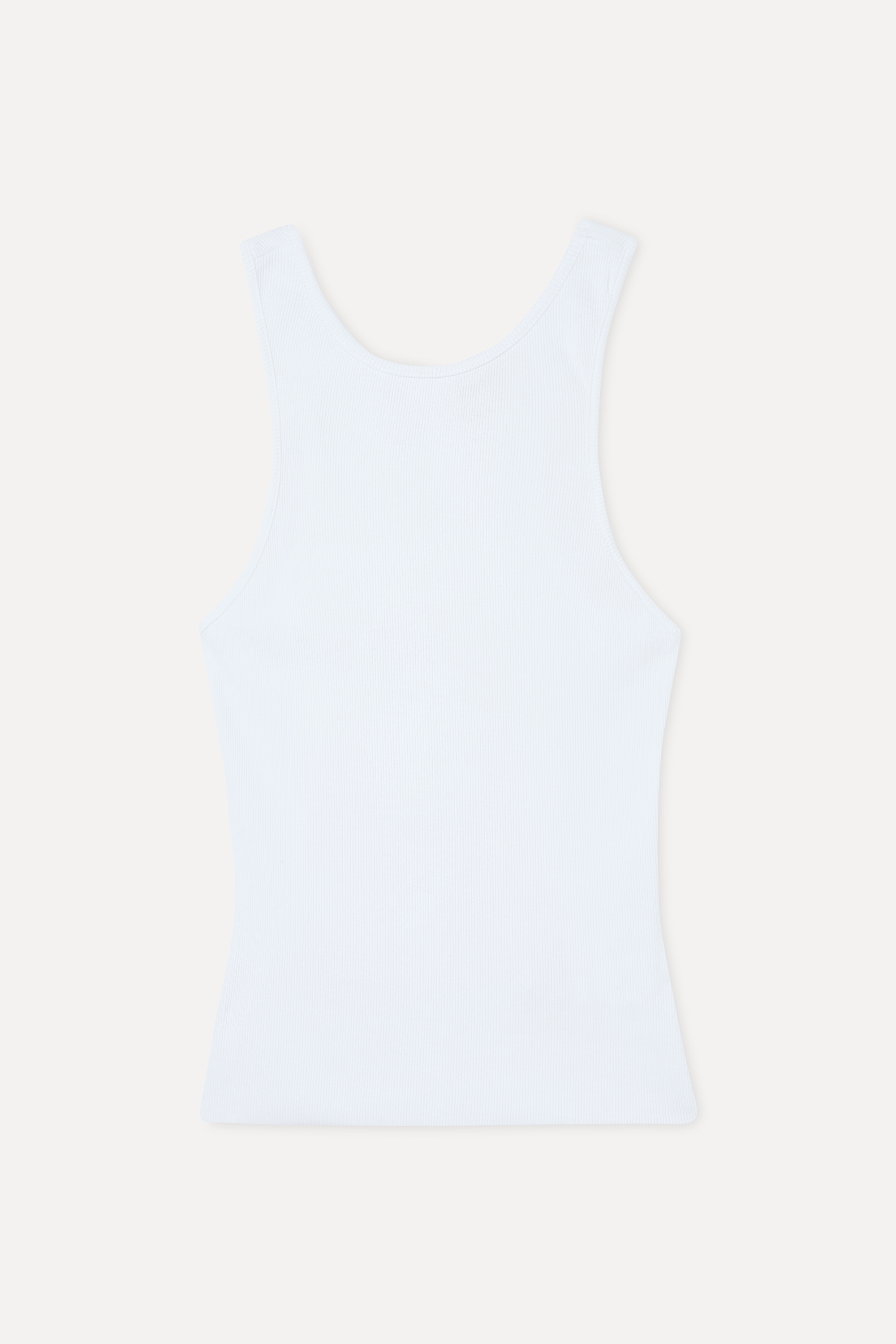Kadın Beyaz Fitted Halter Yaka Atlet