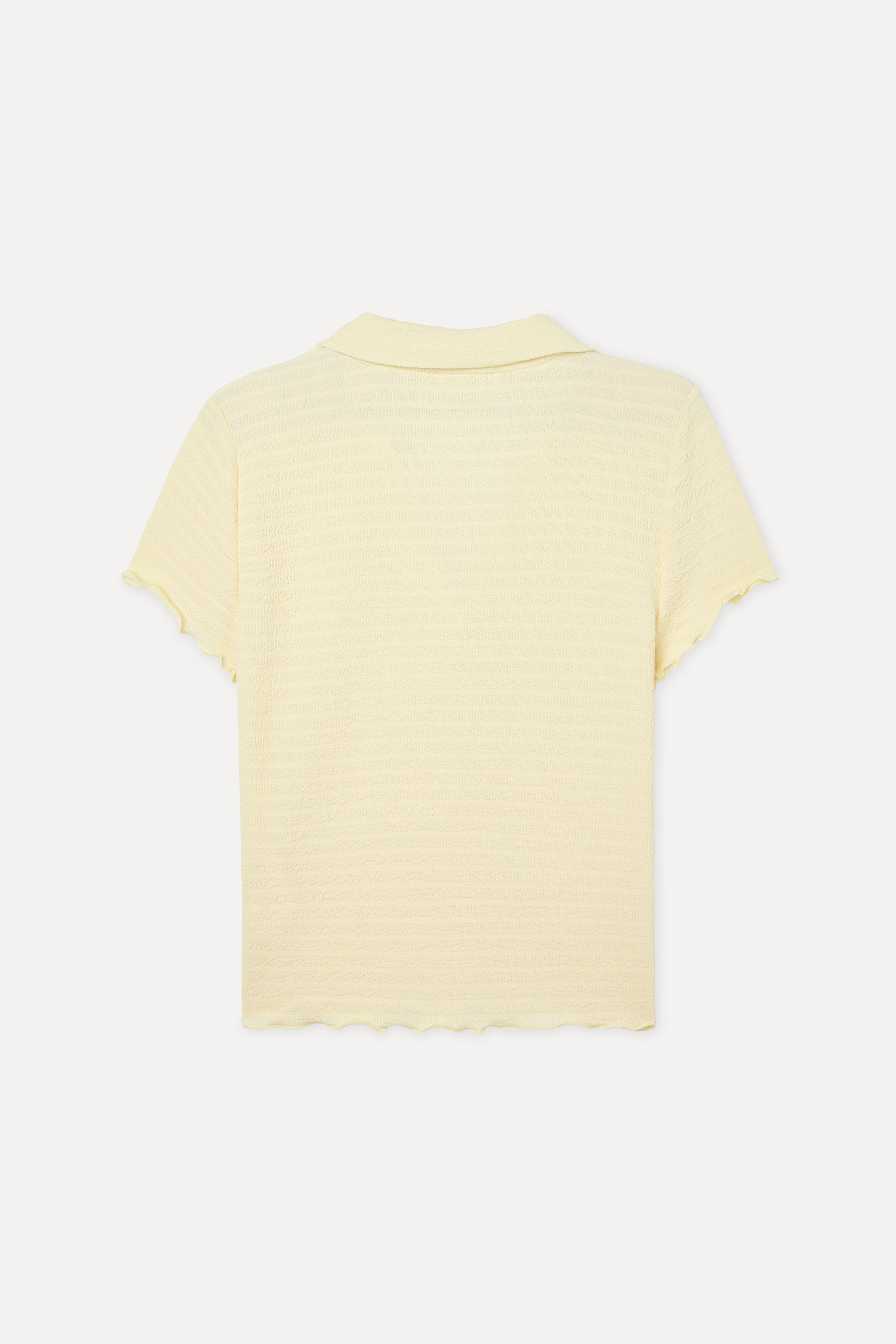 FITTED V YAKA KISA KOLLU BLUZ