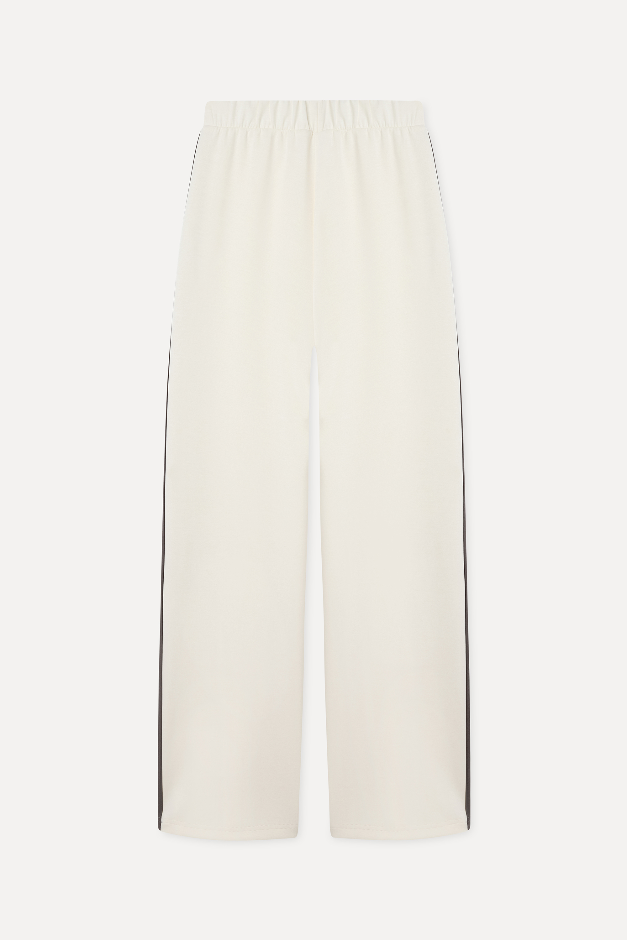 Kadın Ekru Modal Karışımlı Beli Lastikli Straight Fit Pantolon