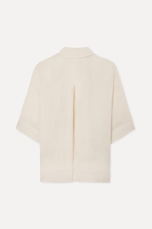  3/4 KOL OVERSIZE KETEN GÖMLEK