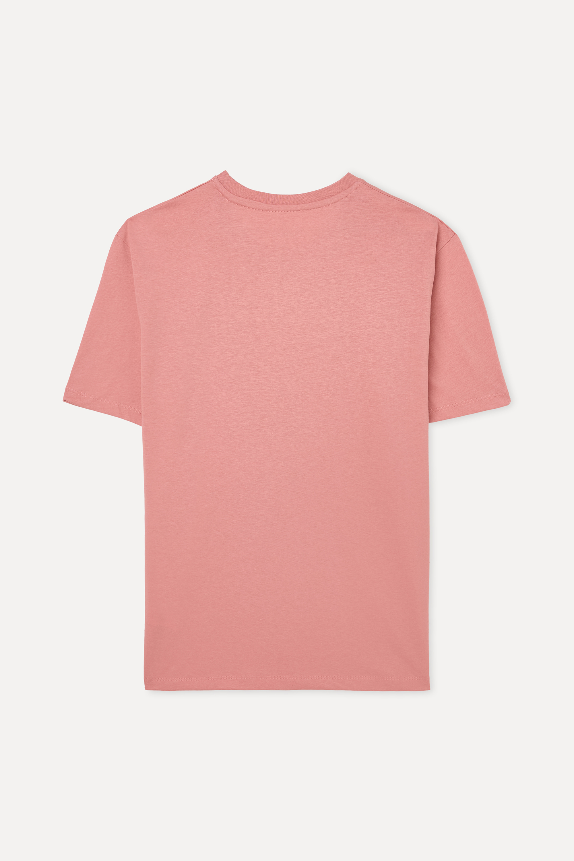 PAMUKLU BİSİKLET YAKA T-SHIRT