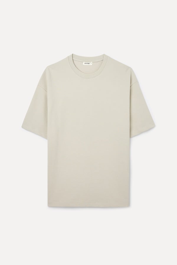 OVERSIZE BİSİKLET YAKA T-SHIRT