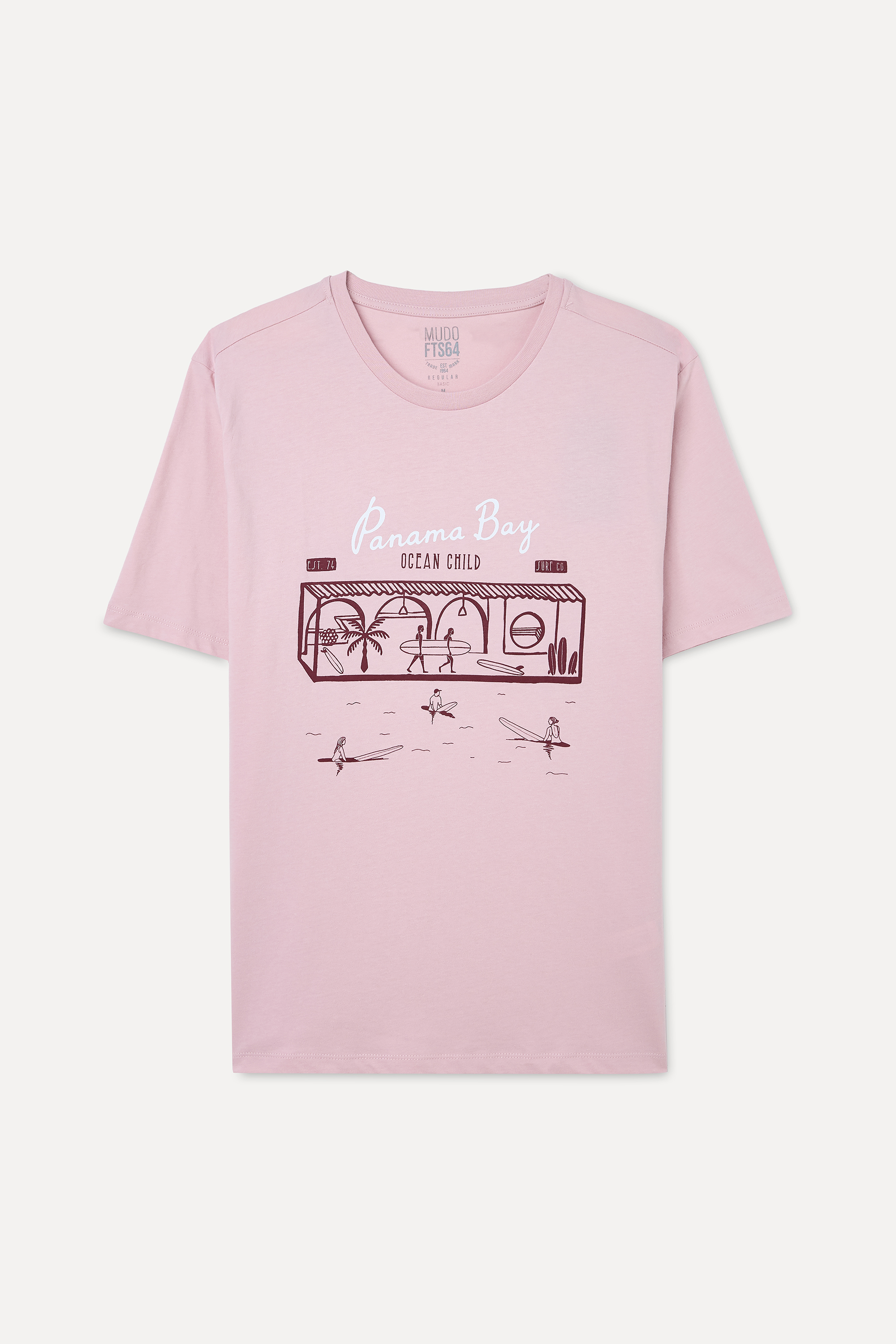 BASKILI BİSİKLET YAKA T-SHIRT