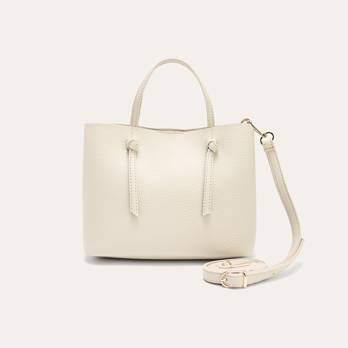 DERİ GÖRÜNÜMLÜ ASKILI EL ÇANTASI