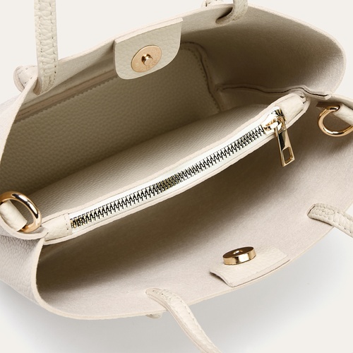 DERİ GÖRÜNÜMLÜ ASKILI EL ÇANTASI