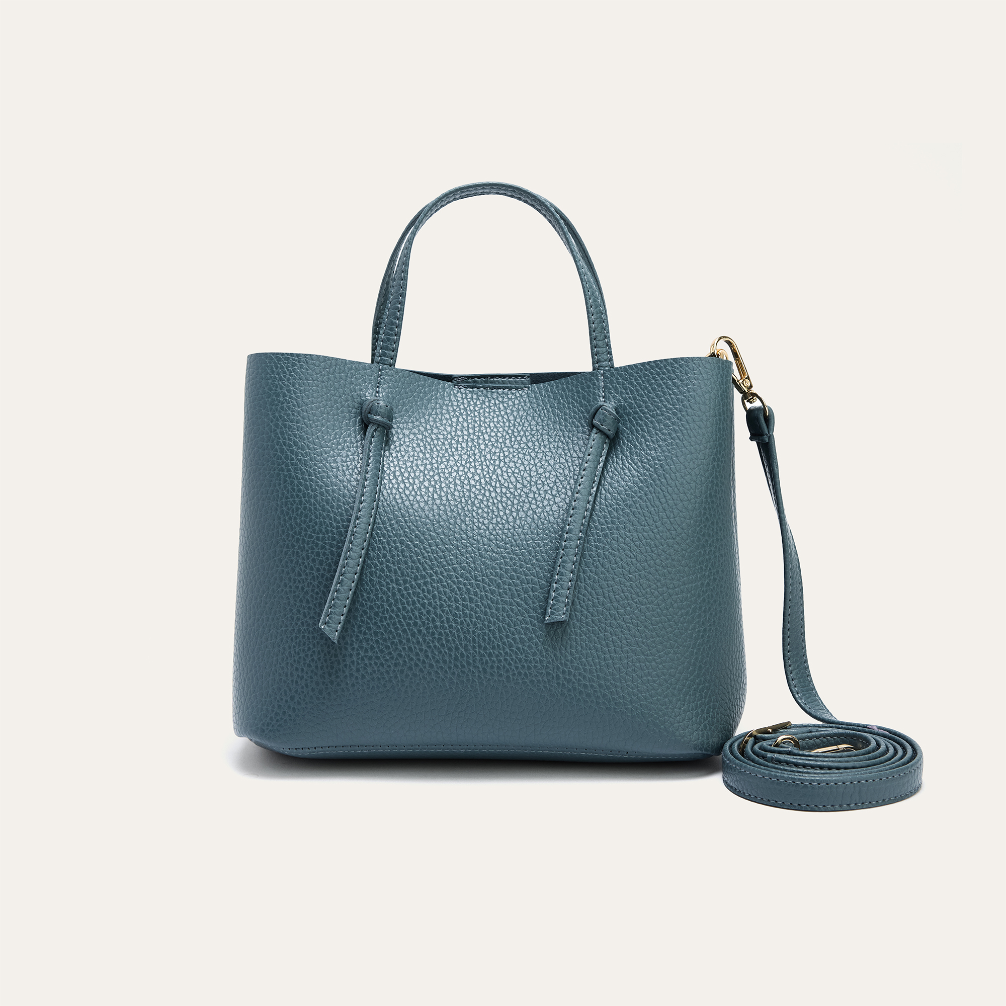 DERİ GÖRÜNÜMLÜ ASKILI EL ÇANTASI