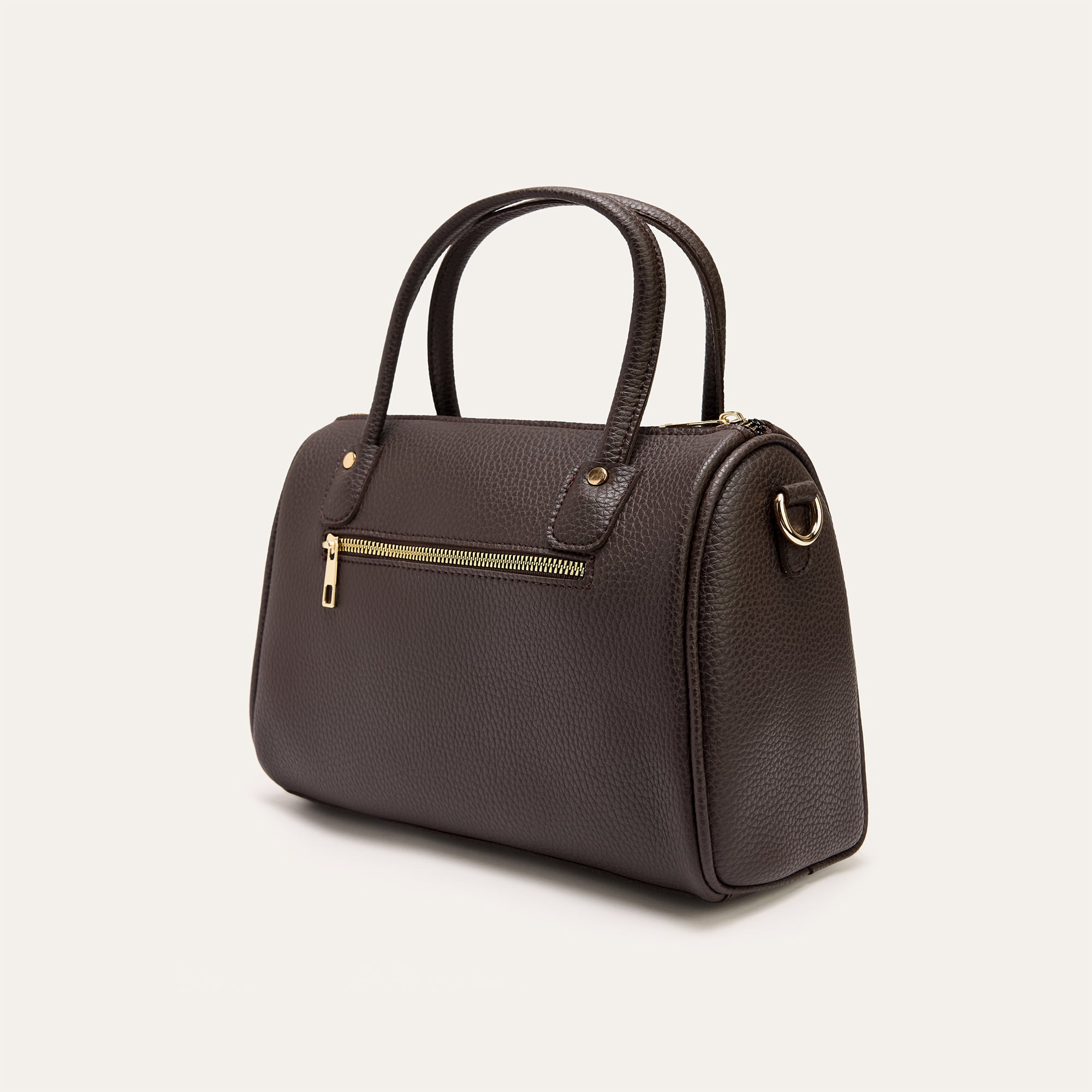 DERİ GÖRÜNÜMLÜ ASKILI EL ÇANTASI