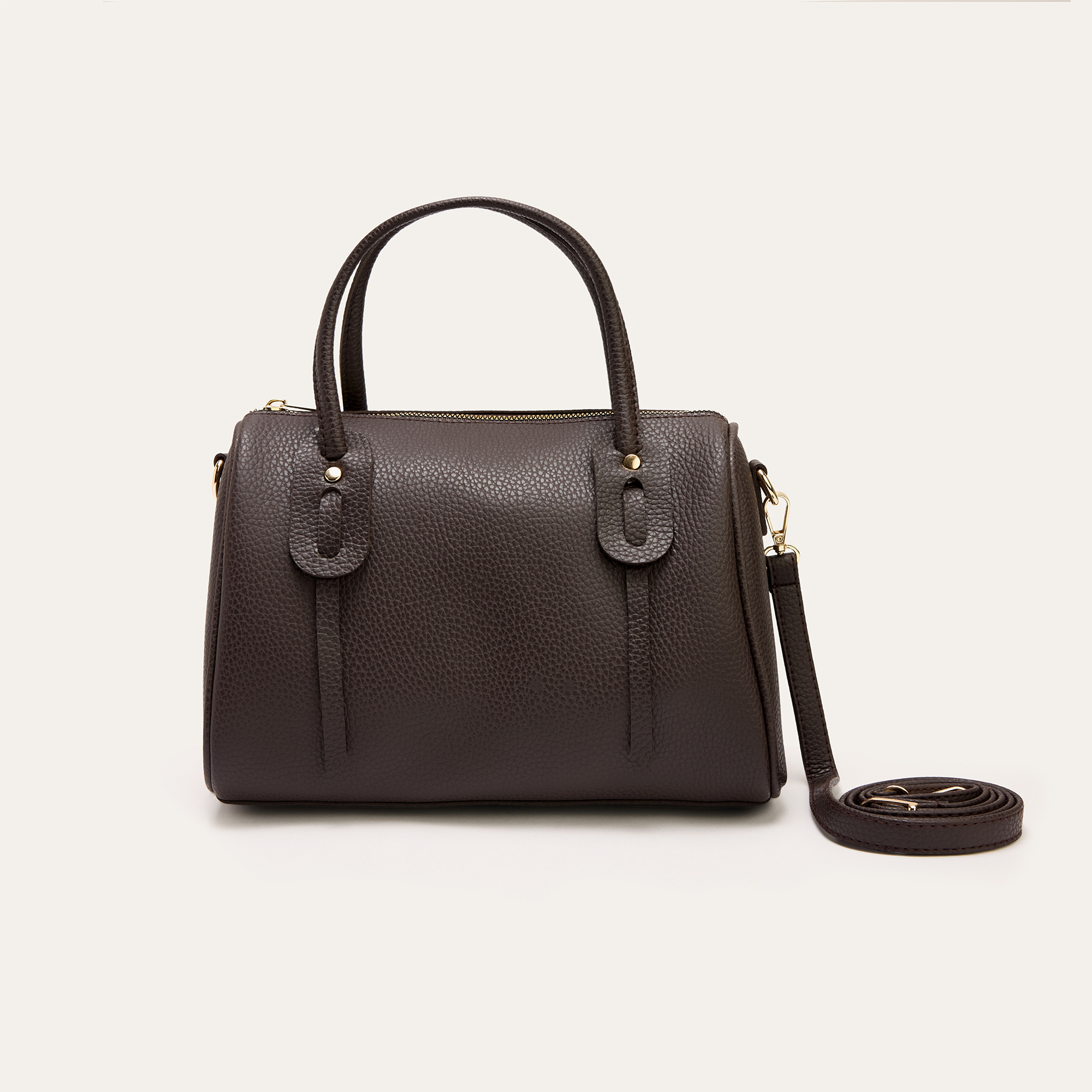 DERİ GÖRÜNÜMLÜ ASKILI EL ÇANTASI