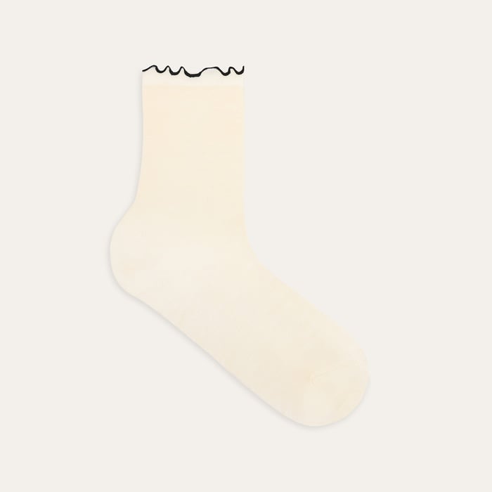 BİLEĞİ FIRFIRLI SOKET ÇORAP